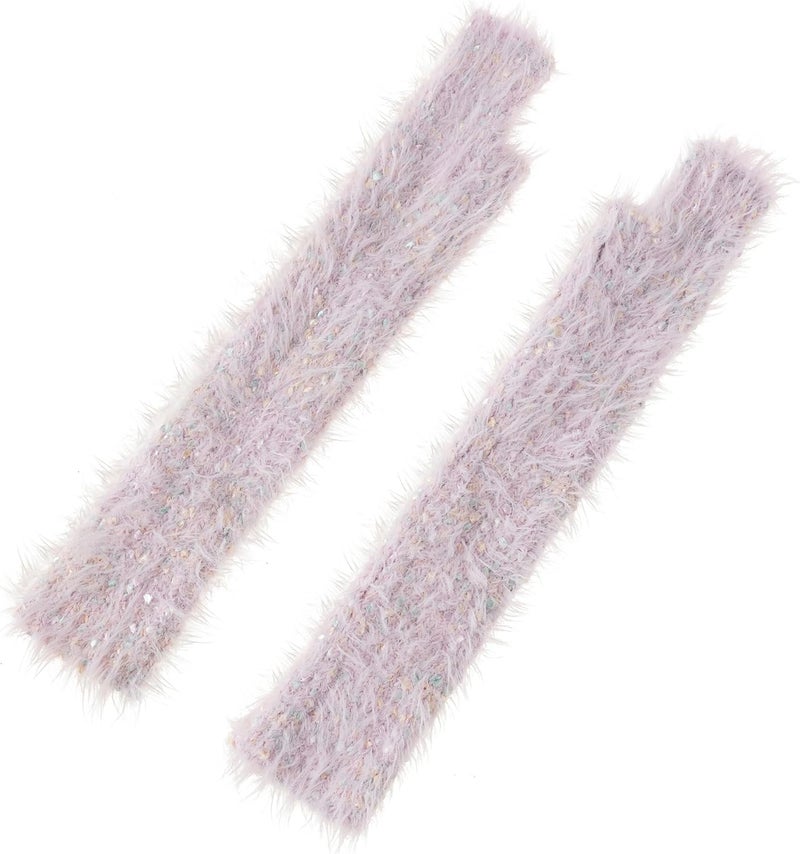 F Flammi Arm Warmers Women Kawaii Japanese Harajuku Y2k Arm Warmer for Girls Velvet Fingerless Gloves Knitted Arm Sleeve - Image 3